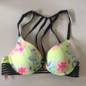 Yellow floral size 32B wear everywhere push up bra